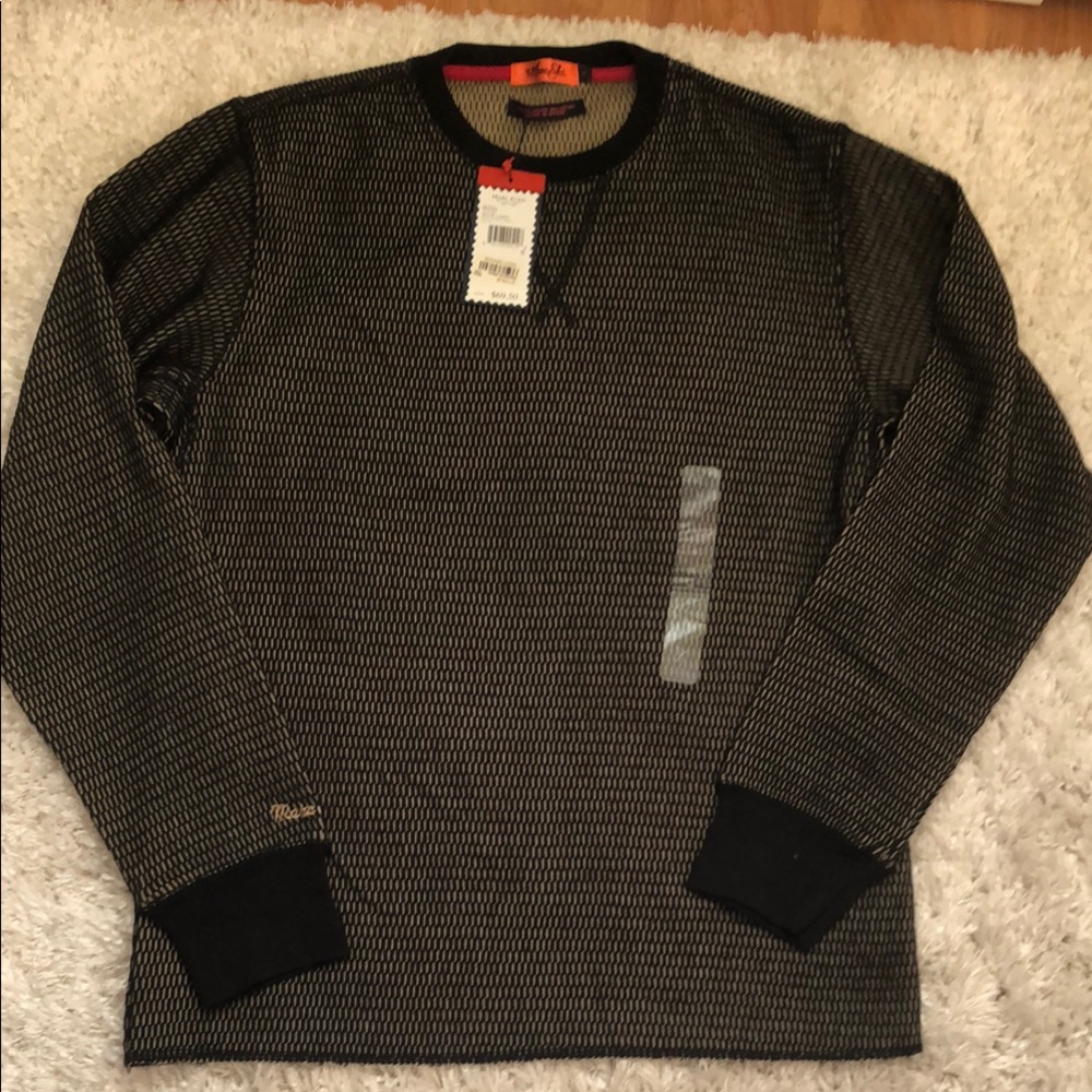 Marc Ecko Black and Gold Knit Sweater mt1